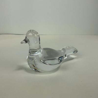 -147- BACCARAT | Crystal Duck Figure | Signed & Stamped