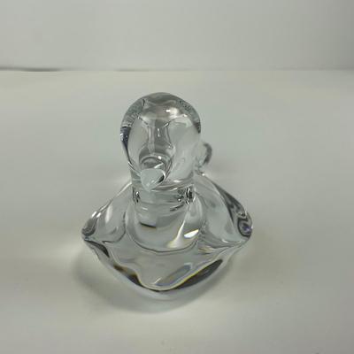 -147- BACCARAT | Crystal Duck Figure | Signed & Stamped