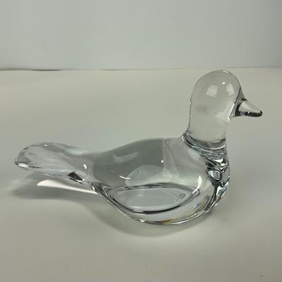 -147- BACCARAT | Crystal Duck Figure | Signed & Stamped