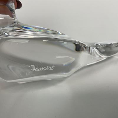 -147- BACCARAT | Crystal Duck Figure | Signed & Stamped