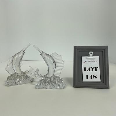 -148- DUNCAN & MILLER | Crystal Swordfish Figures