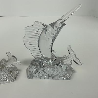 -148- DUNCAN & MILLER | Crystal Swordfish Figures