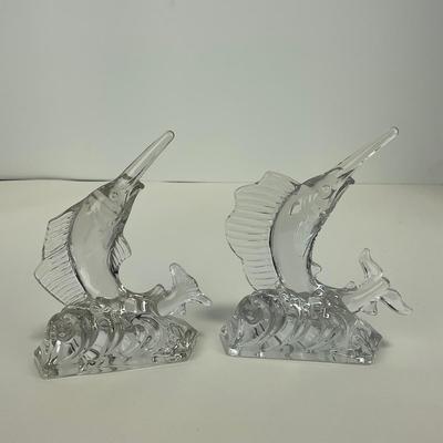 -148- DUNCAN & MILLER | Crystal Swordfish Figures