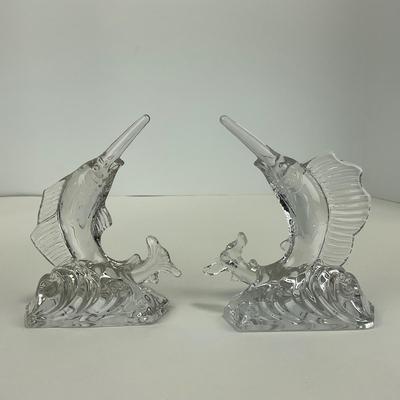 -148- DUNCAN & MILLER | Crystal Swordfish Figures