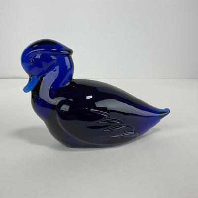 -149- HEISEY | By Imperial Cobalt Blue Wood Duck | Marked