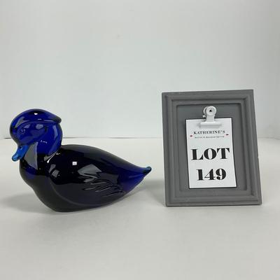 -149- HEISEY | By Imperial Cobalt Blue Wood Duck | Marked