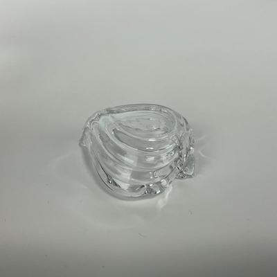 -150- COLLECTIBLE | Clear Glass Handled Dome & Salt Cellar