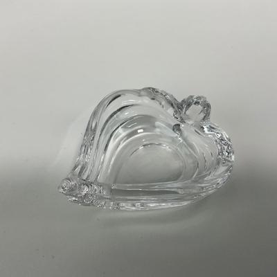 -150- COLLECTIBLE | Clear Glass Handled Dome & Salt Cellar