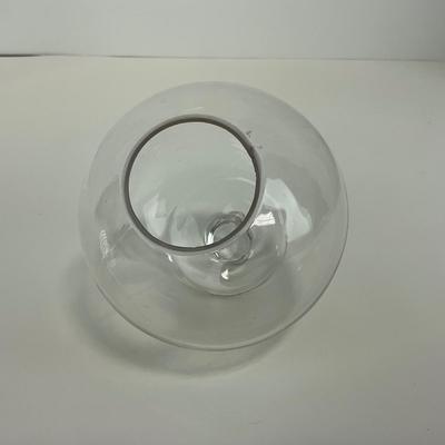 -150- COLLECTIBLE | Clear Glass Handled Dome & Salt Cellar