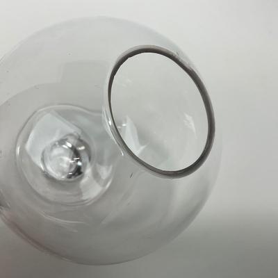 -150- COLLECTIBLE | Clear Glass Handled Dome & Salt Cellar