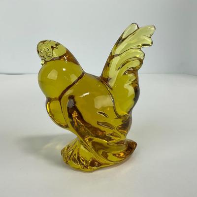 -151- HEISEY | By Imperial Sunshine Yellow Hen Figure