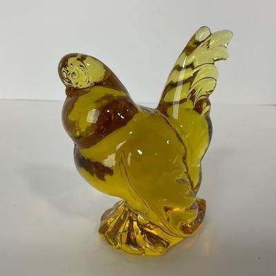 -151- HEISEY | By Imperial Sunshine Yellow Hen Figure