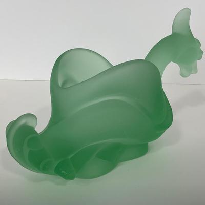 -156- IMPERIAL | Cathay Green Satin Dragon Phoenix