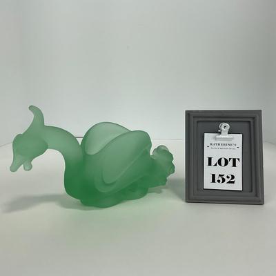 -156- IMPERIAL | Cathay Green Satin Dragon Phoenix