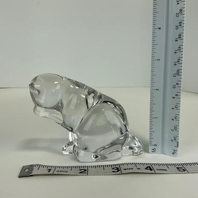 -154- VILLEROY & BOCH | Clear Glass Cat Figure | Marked