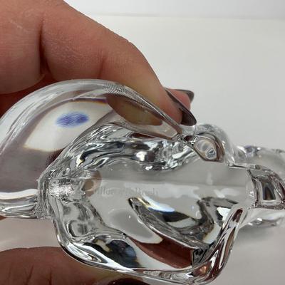 -154- VILLEROY & BOCH | Clear Glass Cat Figure | Marked