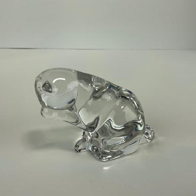 -154- VILLEROY & BOCH | Clear Glass Cat Figure | Marked
