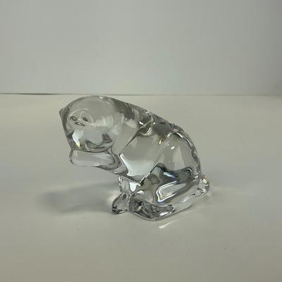 -154- VILLEROY & BOCH | Clear Glass Cat Figure | Marked