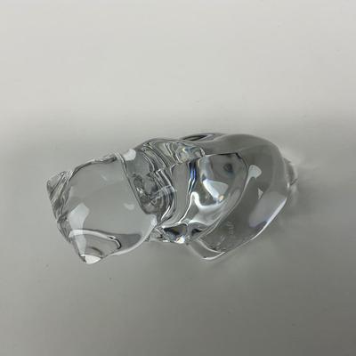 -154- VILLEROY & BOCH | Clear Glass Cat Figure | Marked