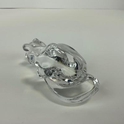 -154- VILLEROY & BOCH | Clear Glass Cat Figure | Marked