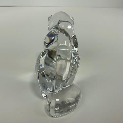 -154- VILLEROY & BOCH | Clear Glass Cat Figure | Marked