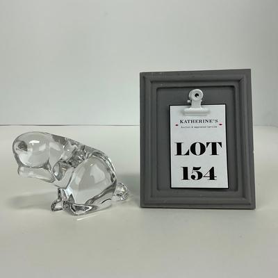 -154- VILLEROY & BOCH | Clear Glass Cat Figure | Marked
