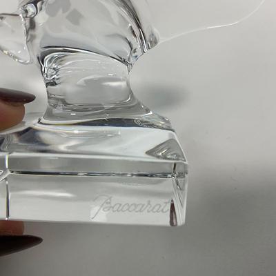 -156- BACCARAT | Pedestal Lucky Butterfly Figure | Signed & Marked