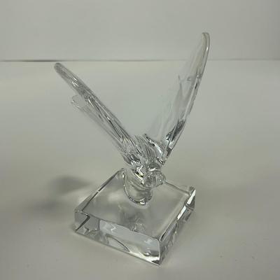 -156- BACCARAT | Pedestal Lucky Butterfly Figure | Signed & Marked