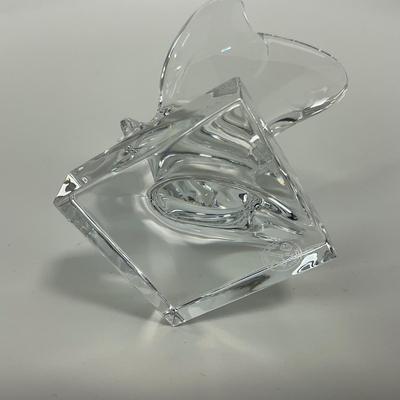 -156- BACCARAT | Pedestal Lucky Butterfly Figure | Signed & Marked