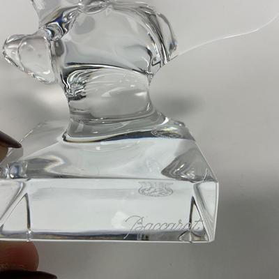 -156- BACCARAT | Pedestal Lucky Butterfly Figure | Signed & Marked