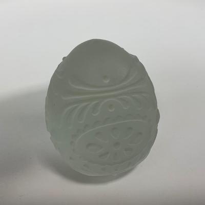 -157- GOBEL | Frosted Glass 1979 Egg | Marked