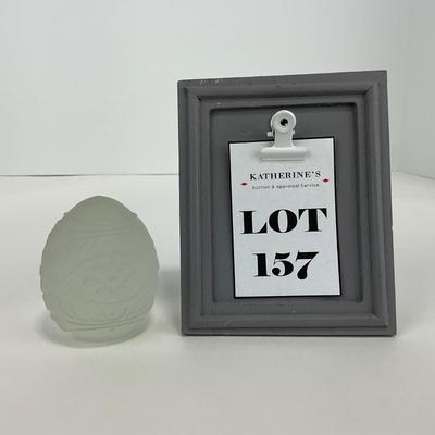 -157- GOBEL | Frosted Glass 1979 Egg | Marked