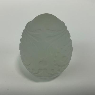 -157- GOBEL | Frosted Glass 1979 Egg | Marked