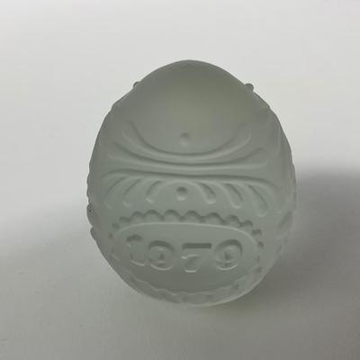 -157- GOBEL | Frosted Glass 1979 Egg | Marked