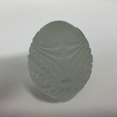 -157- GOBEL | Frosted Glass 1979 Egg | Marked