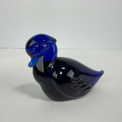 -160- HEISEY | By Imperial Cobalt Blue Wood Duck | Marked