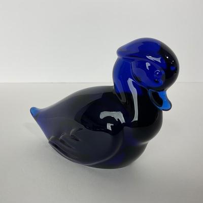 -160- HEISEY | By Imperial Cobalt Blue Wood Duck | Marked