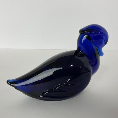 -160- HEISEY | By Imperial Cobalt Blue Wood Duck | Marked