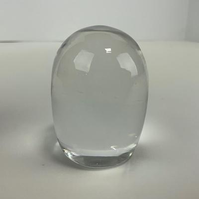 -162- HADELAND | Norway Lead Crystal Glass Owl Figure