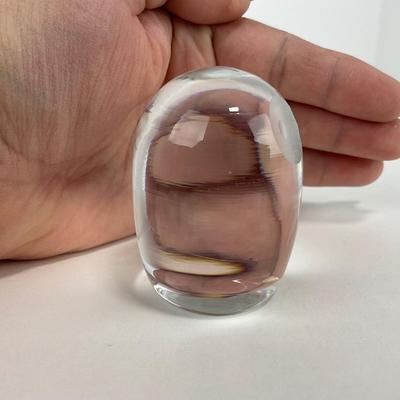 -162- HADELAND | Norway Lead Crystal Glass Owl Figure