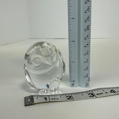 -163- STEUBEN | Crystal Owl Figure | Signed