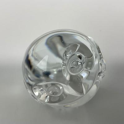 -163- STEUBEN | Crystal Owl Figure | Signed