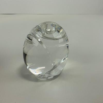 -163- STEUBEN | Crystal Owl Figure | Signed