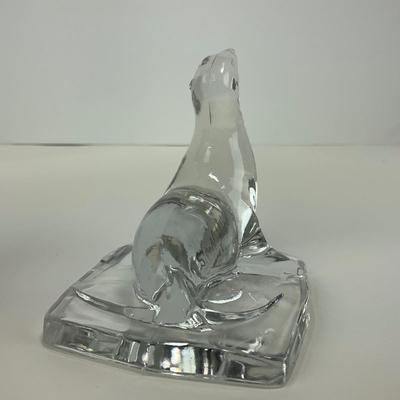 -164- FOSTORIA | Clear Glass Seal Figure