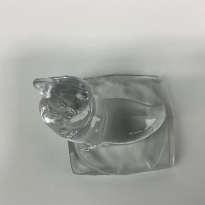 -164- FOSTORIA | Clear Glass Seal Figure