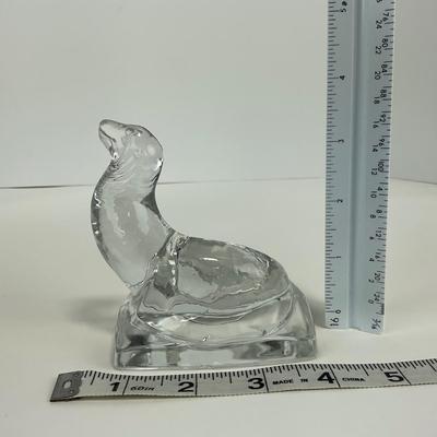 -164- FOSTORIA | Clear Glass Seal Figure