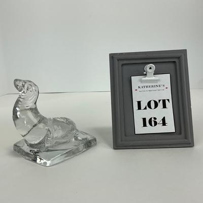 -164- FOSTORIA | Clear Glass Seal Figure