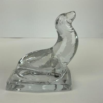-164- FOSTORIA | Clear Glass Seal Figure