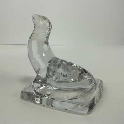 -164- FOSTORIA | Clear Glass Seal Figure
