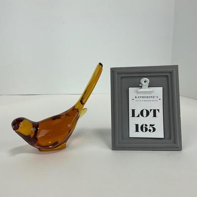-165- FENTON | Amber Happiness Bird Long Tail